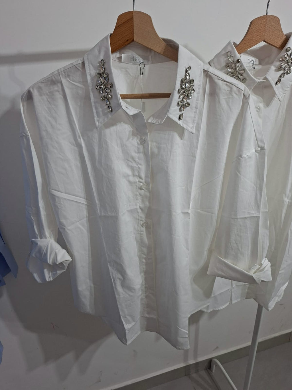 Camicia Gioiello in cotone vestibilità over