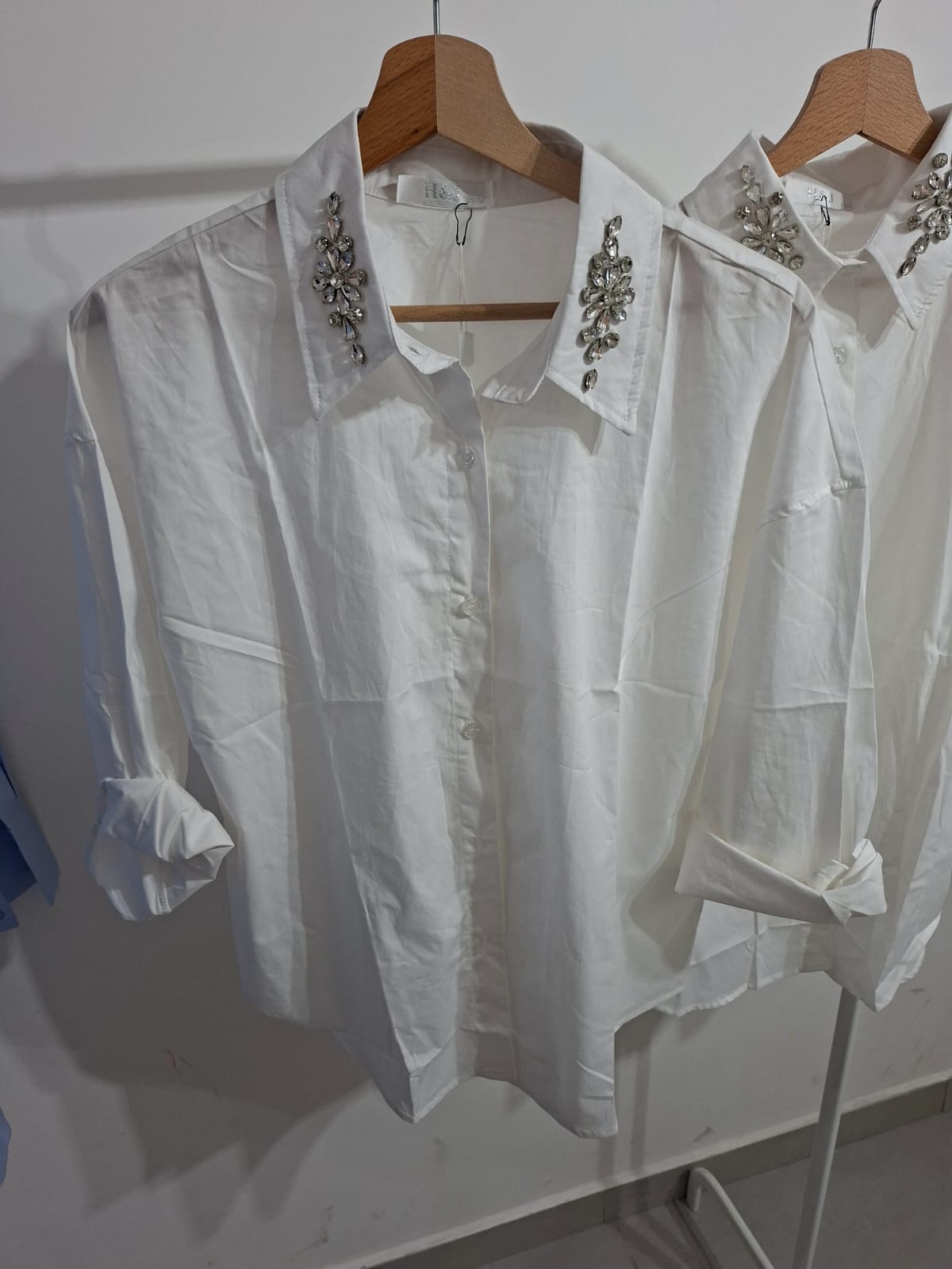 Camicia Gioiello in cotone vestibilità over