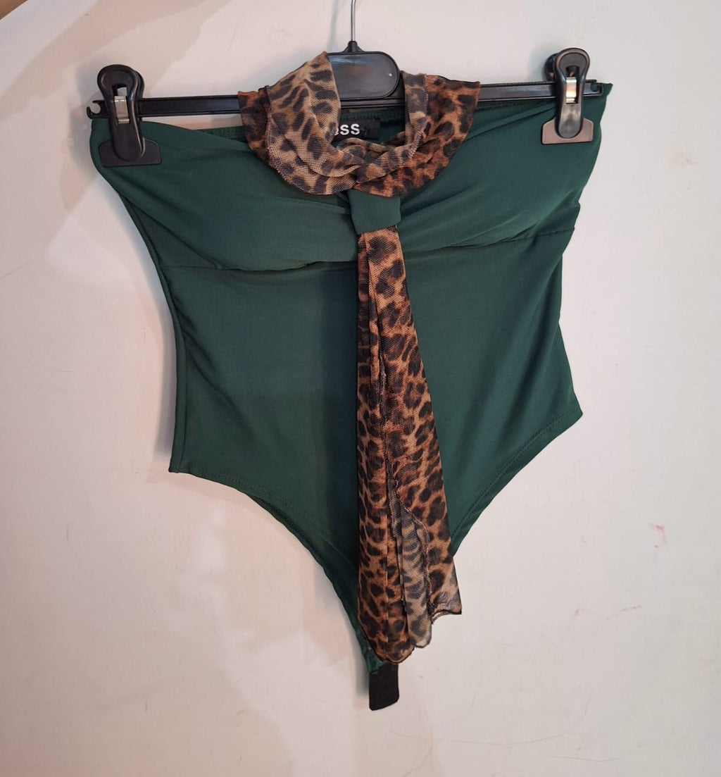 Body con Foulard leopardato