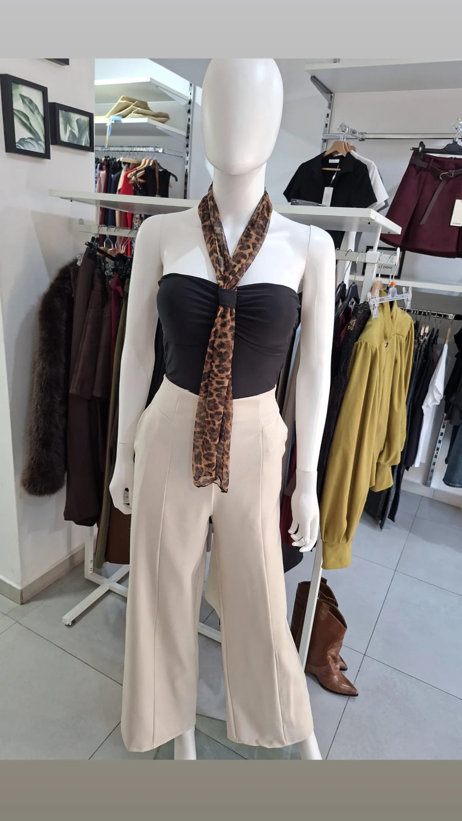 Body con Foulard leopardato