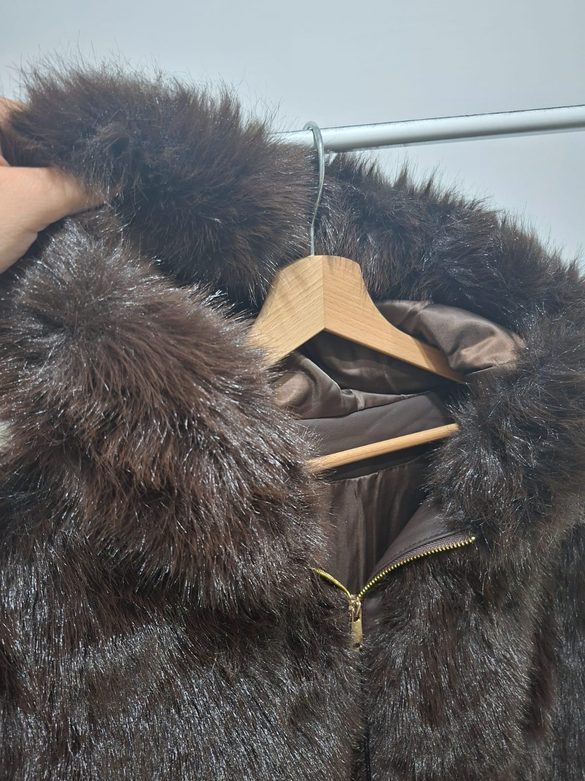 Eco-Pelliccia con cappuccio Taglia Unica
