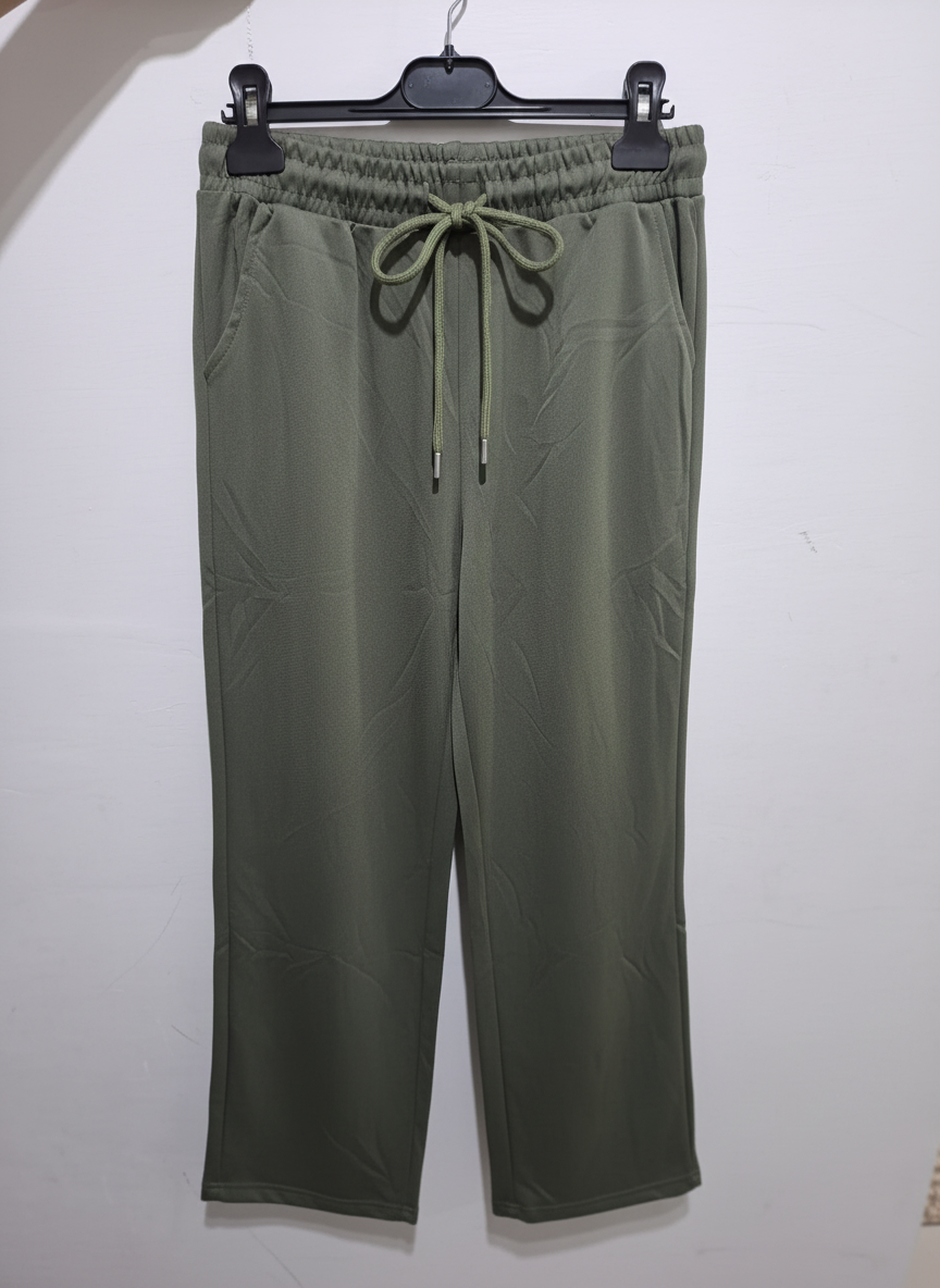 Pantalone tuta palazzo con doppio elastico